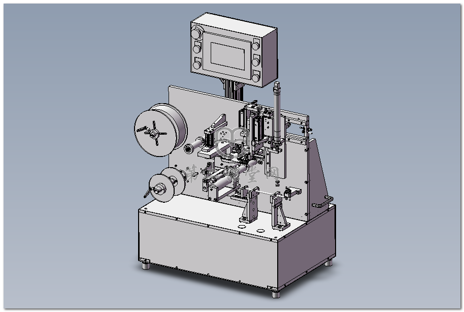 线材贴标机3d图纸三维模型下载
