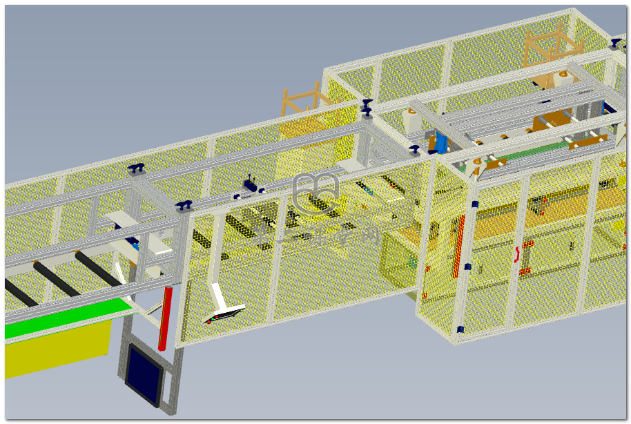 电梯门板压接装配生产线3d图纸三维模型下载