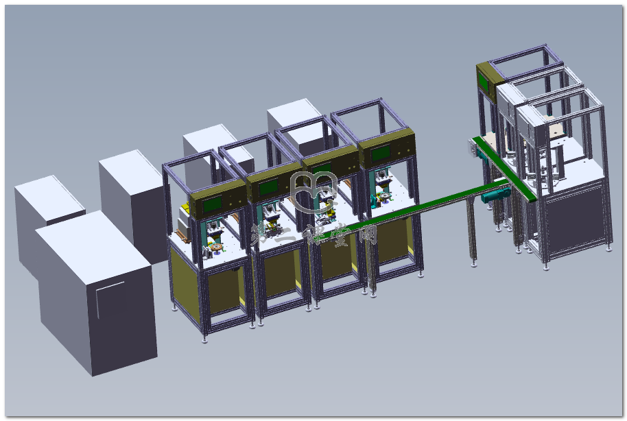 生產線自動焊接機 3d圖紙 三維模型下載-第二課堂網